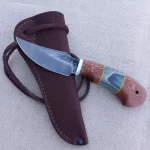 Hunting and camping Knife 1095 Carbon Steel and Walnut Wood Handle  - Tactical Knife - Survival Knife with Sheath