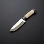 D2 steel Skinner Knife with Beautiful Bone handle included leather sheath