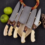 Damascus Kitchen Knife Set | Damascus Chef knife Set of 5pcs
