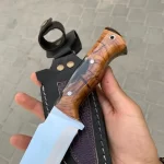 Custom Handmade Fixed Blade Hunting Knife with Bone handle
